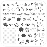 Floral Blossom - One (CjS-279)-  CJS Medium Stamping Plate